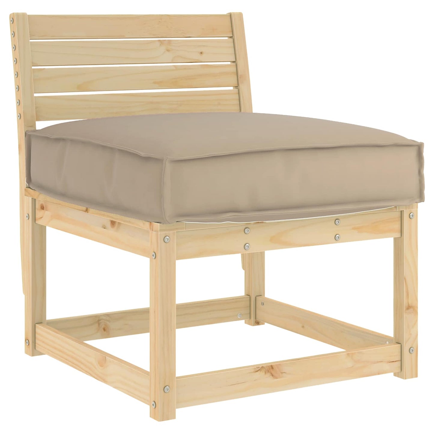 vidaXL Coussin Taupe 60 x 60 x 12 cm Tissu Oxford