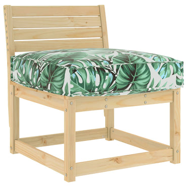 vidaXL Coussin de palette d'assise Motif feuilles 60 x 60 x 12 cm