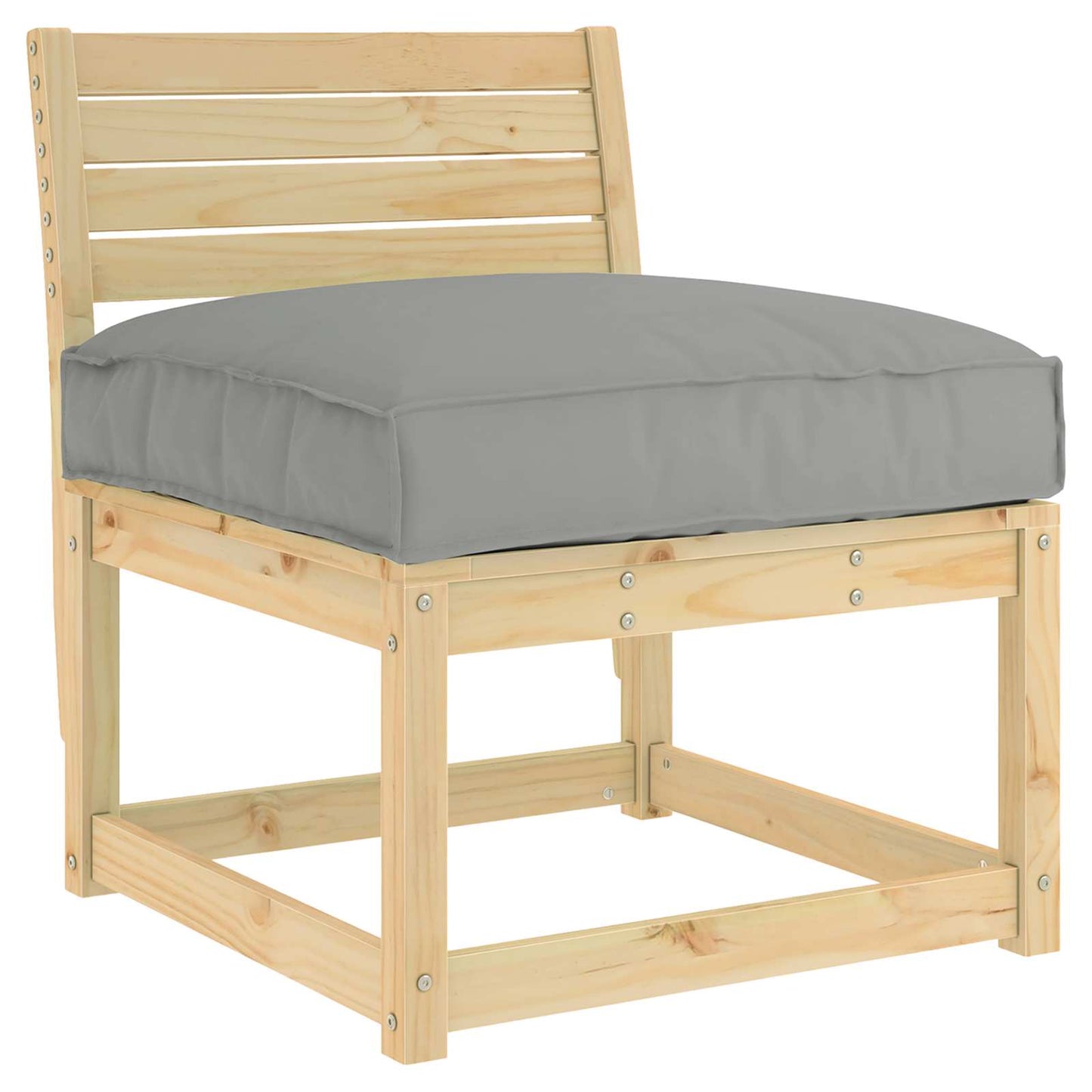 vidaXL Kissen Grau 70 x 70 x 12 cm Oxford-Stoff