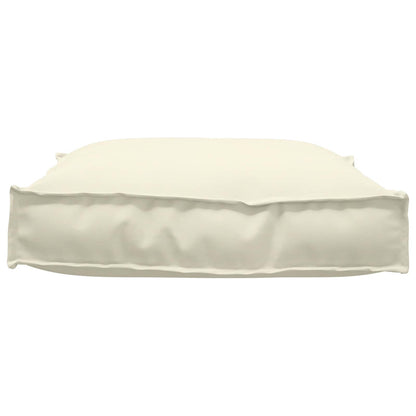 vidaXL Pallet Kissen für geeignet für Sitz Creme 70 x 70 x 12 cm