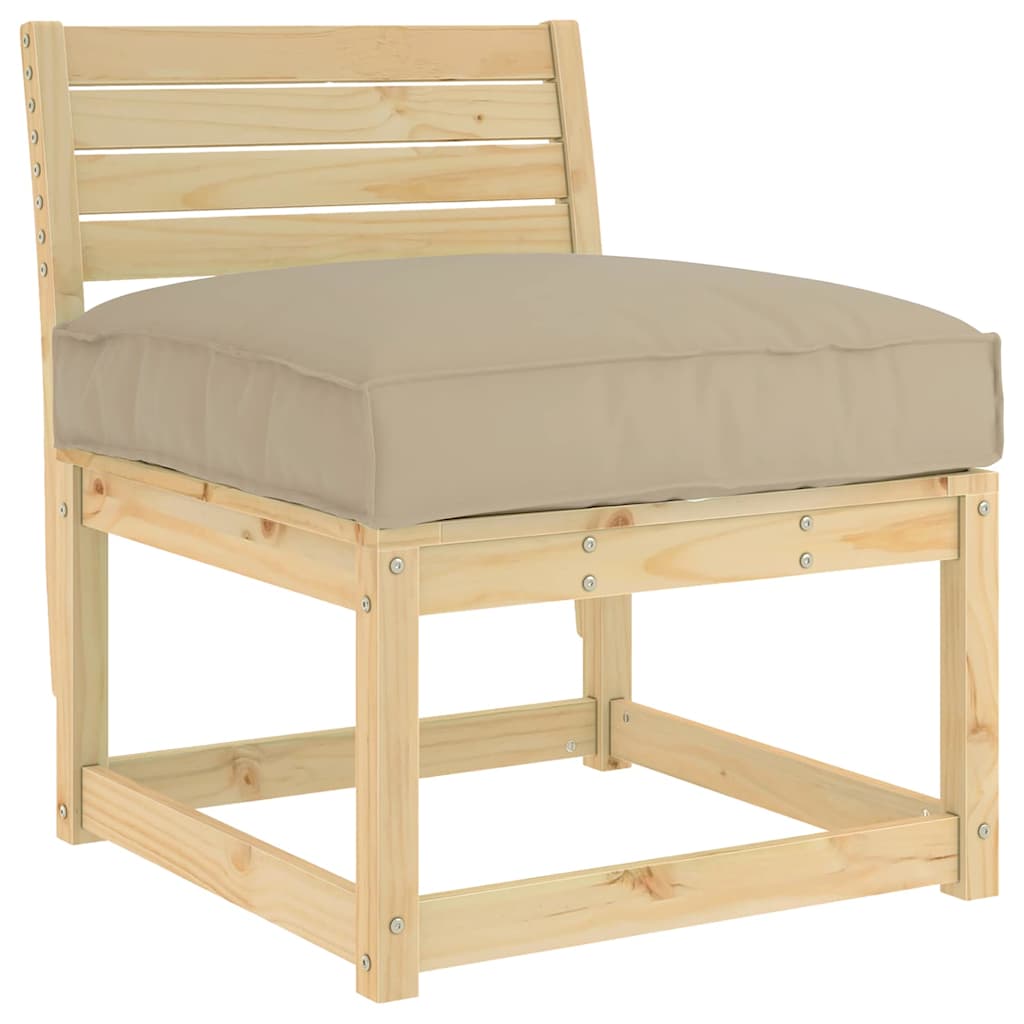 Kissen Taupe 70 x 70 x 12 cm Oxford-Stoff