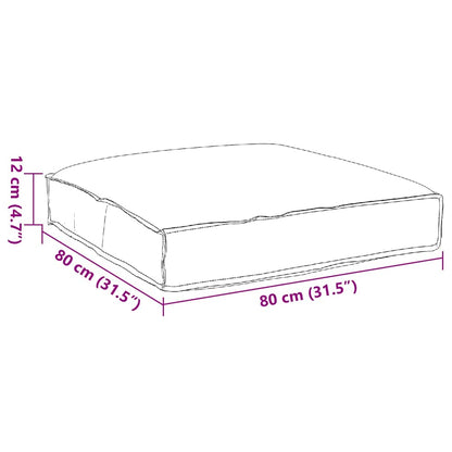 vidaXL Oreiller Gris 80 x 80 x 12 cm Tissu Oxford