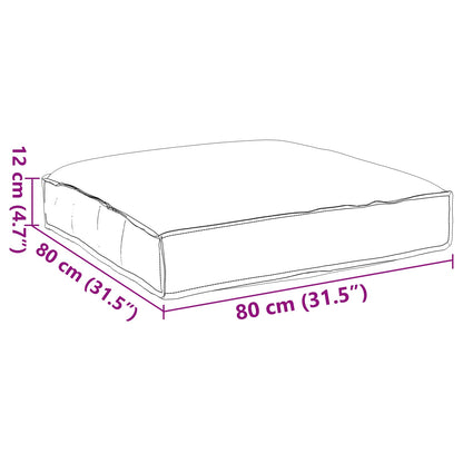 Kissen Weinrot 80 x 80 x 12 cm Oxford-Stoff