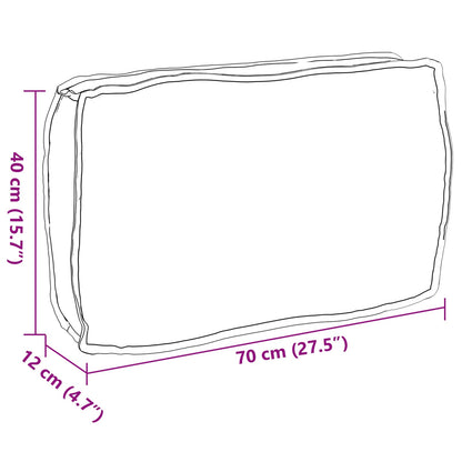 vidaXL Coussin anthracite 70 x 40 x 12 cm Tissu Oxford