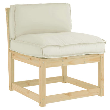 vidaXL Palettenkissen für Rückenlehne mit Kissen Creme 70 x 40 x 12 cm