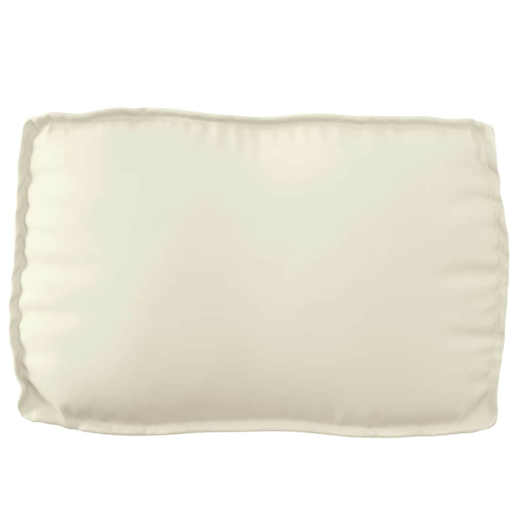 vidaXL Palettenkissen für Rückenlehne mit Kissen Creme 70 x 40 x 12 cm