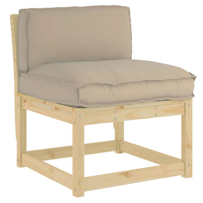 vidaXL Palettenkissen für Rückenlehne mit Kissen Taupe 70 x 40 x 12 cm