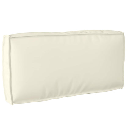 vidaXL Coussin de palette pour dossier avec coussin Crème 80 x 40 x 12 cm