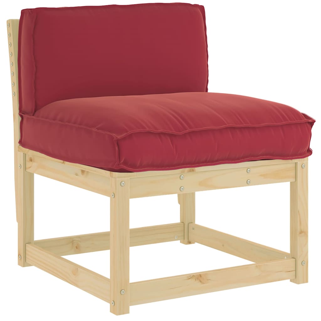 vidaXL Palettenkissen für Rückenlehne Weinrot 80 x 40 x 12 cm