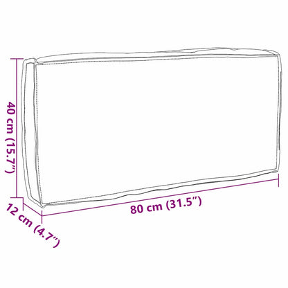 vidaXL Palettenkissen für Rückenlehne Weinrot 80 x 40 x 12 cm