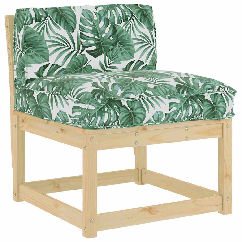 vidaXL Palettenkissen für Rückenlehne Blattmuster 80 x 40 x 12 cm
