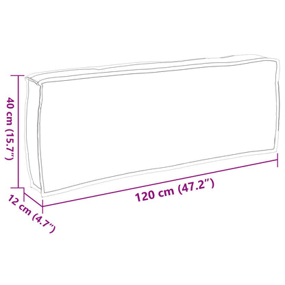 vidaXL Kissen Grau 120 x 40 x 12 cm Oxford-Stoff