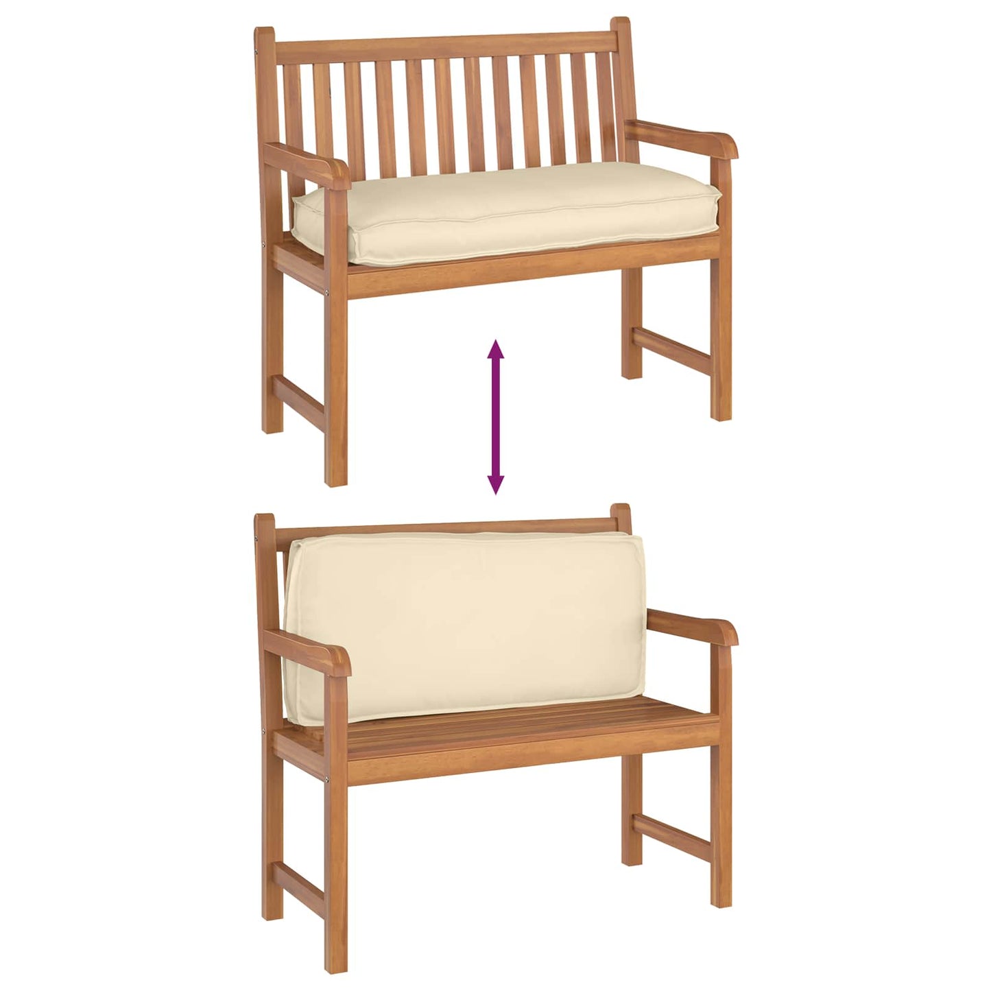 Kissen Beige 120 x 50 x 12 cm Oxford-Stoff