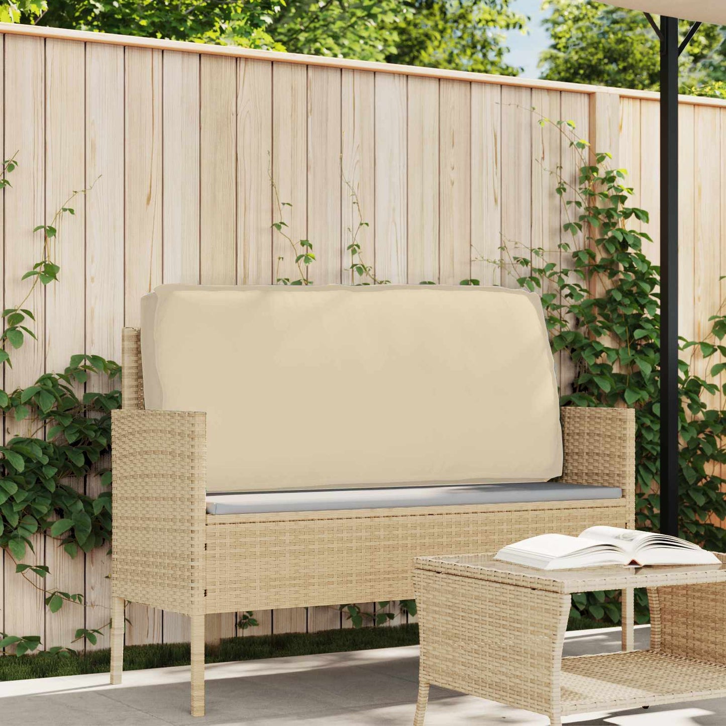 vidaXL Palettenkissen für Sitzfläche / Rückenlehne mit Kissen Beige