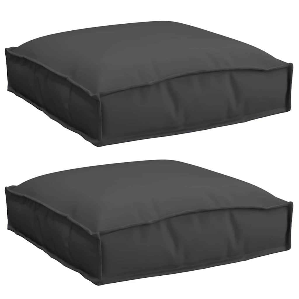vidaXL Palettkissen für geeigneten Sitz 2 pcs Schwarz 40 x 40 x 8 cm