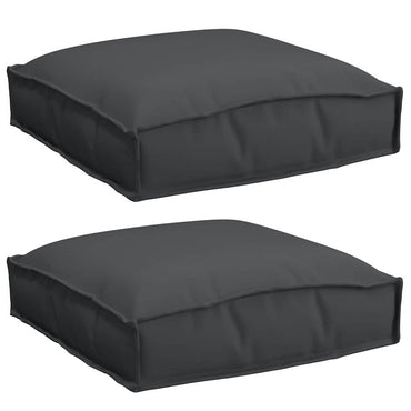 vidaXL Palettkissen für geeigneten Sitz 2 pcs Schwarz 40 x 40 x 8 cm
