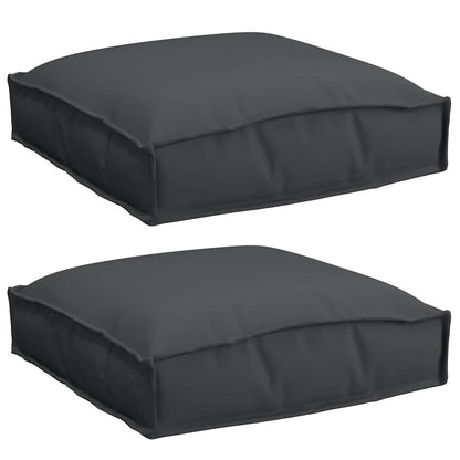 vidaXL Palettkissen für geeigneten Sitz 2 pcs Schwarz 40 x 40 x 8 cm