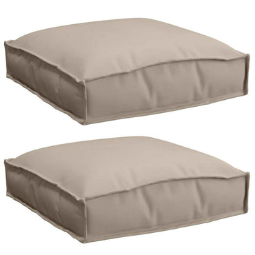 vidaXL Palettkissen für geeigneten Sitz 2 pcs Taupe 40 x 40 x 8 cm