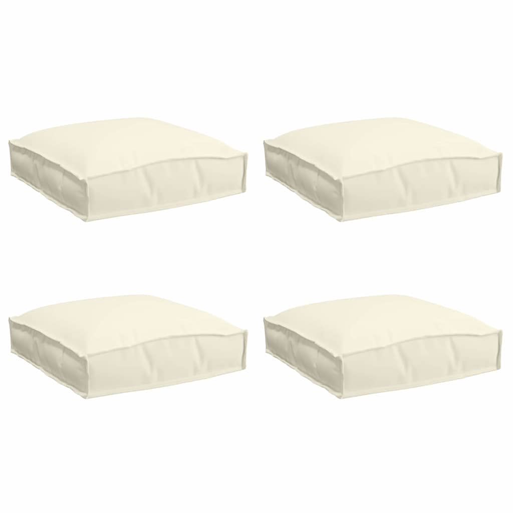 vidaXL Kissen 4 pcs Creme 40 x 40 x 8 cm Oxford-Stoff
