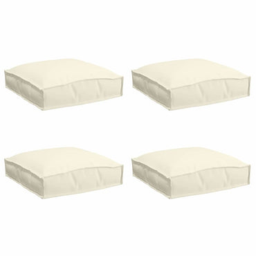 vidaXL Kissen 4 pcs Creme 40 x 40 x 8 cm Oxford-Stoff