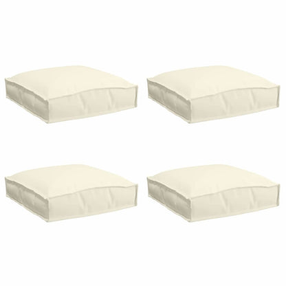 vidaXL Kissen 4 pcs Creme 40 x 40 x 8 cm Oxford-Stoff
