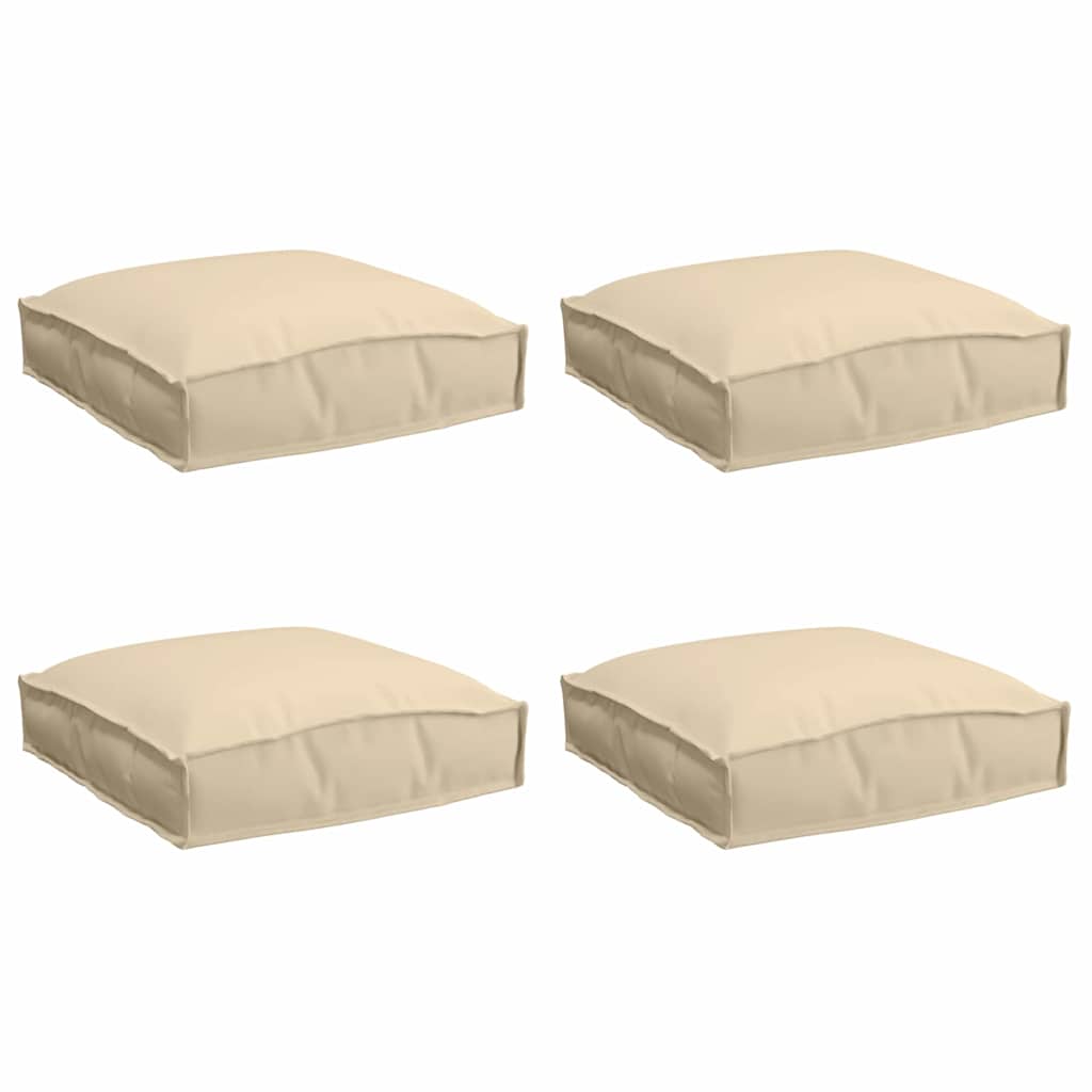 vidaXL Kissen 4 pcs Beige 40 x 40 x 8 cm Oxford-Stoff