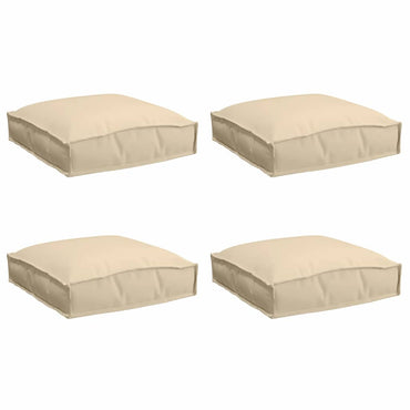 vidaXL Kissen 4 pcs Beige 40 x 40 x 8 cm Oxford-Stoff