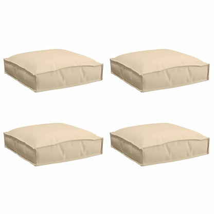 vidaXL Kissen 4 pcs Beige 40 x 40 x 8 cm Oxford-Stoff