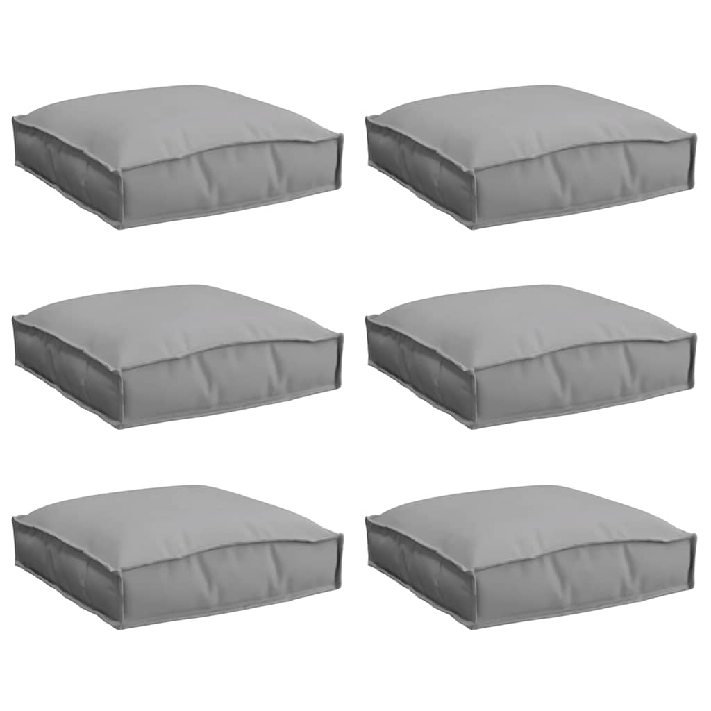 vidaXL Kissen 6 pcs Grau 40 x 40 x 8 cm Oxford-Stoff