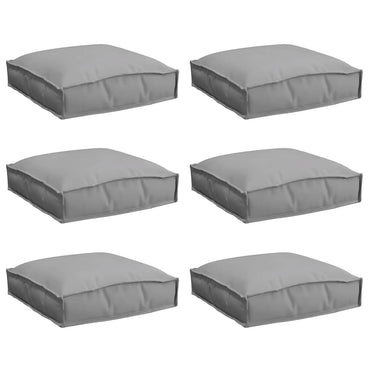 vidaXL Kissen 6 pcs Grau 40 x 40 x 8 cm Oxford-Stoff
