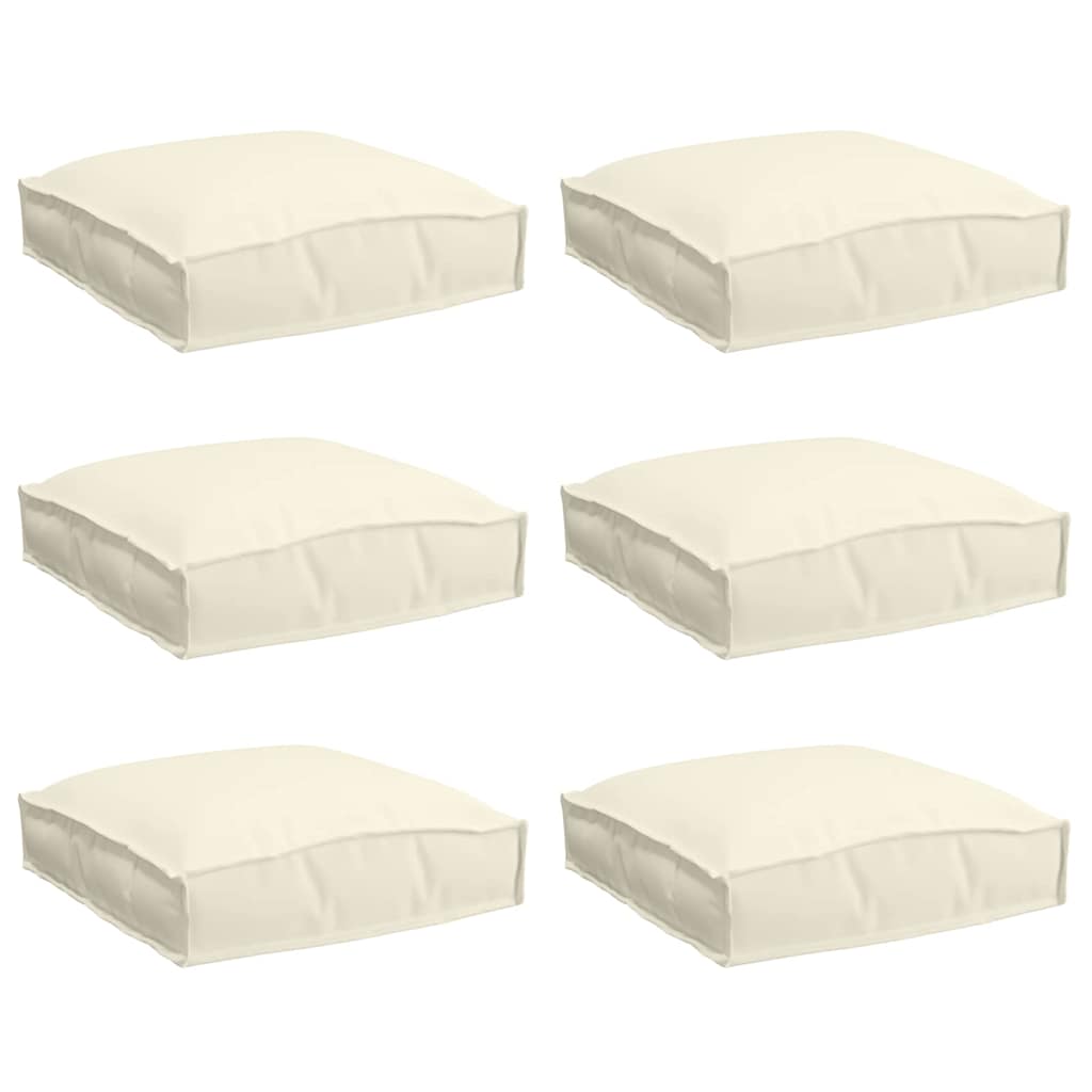 Kissen 6 pcs Creme 40 x 40 x 8 cm Oxford-Stoff