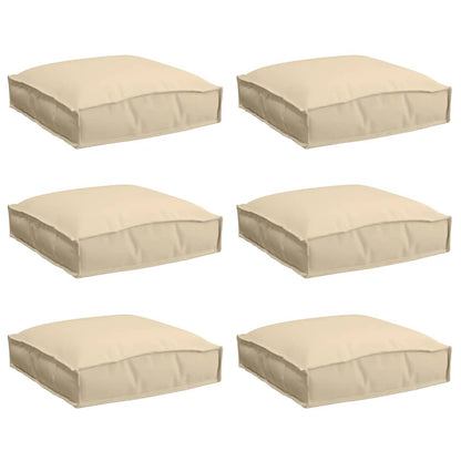 Kissen 6 pcs Beige 40 x 40 x 8 cm Oxford-Stoff