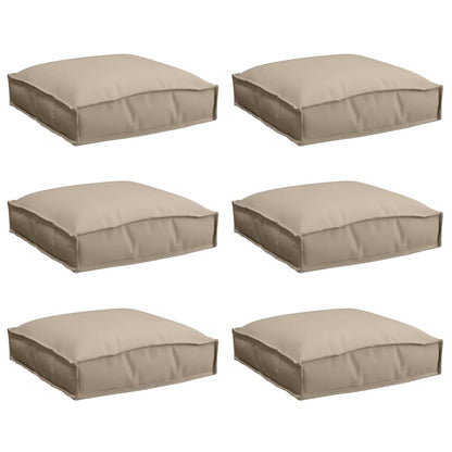 vidaXL Kissen 6 pcs Taupe 40 x 40 x 8 cm Oxford-Stoff