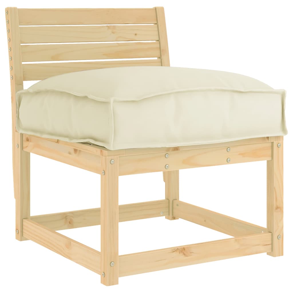 vidaXL Palettkissen für geeigneten Sitz Creme 60 x 40 x 8 cm
