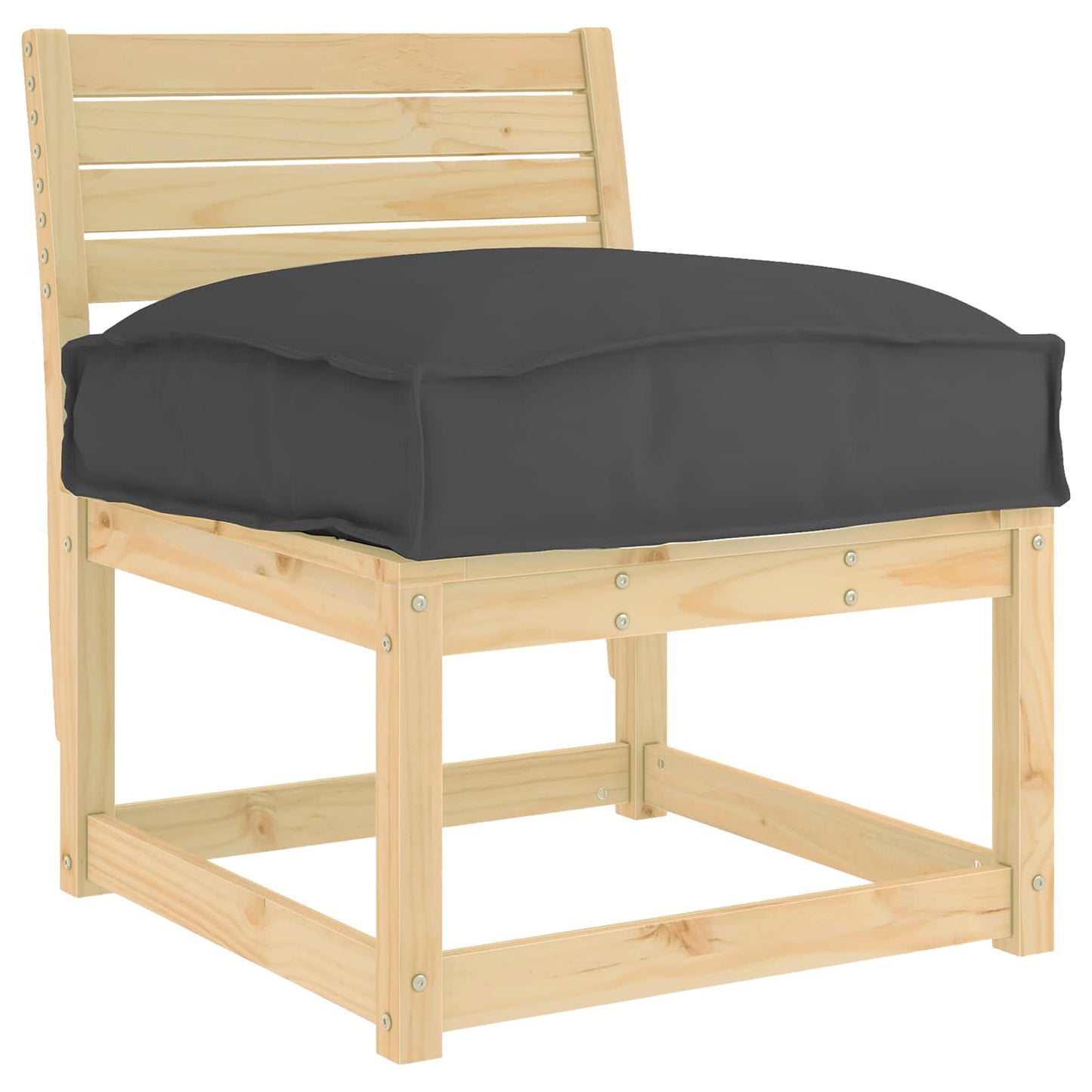 vidaXL Kissen Schwarz 60 x 40 x 8 cm Oxford-Stoff