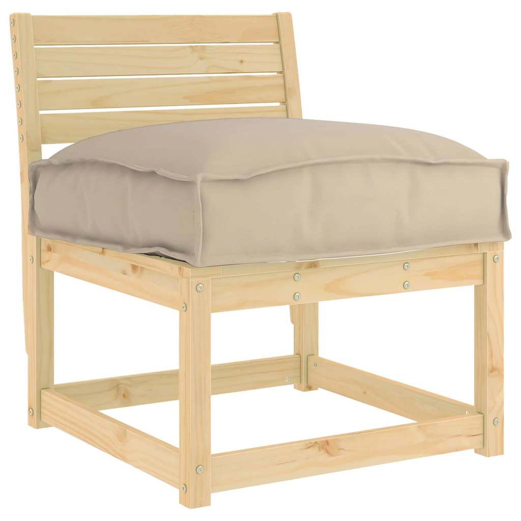 vidaXL Coussins de palette pour assise taupe 60 x 40 x 8 cm