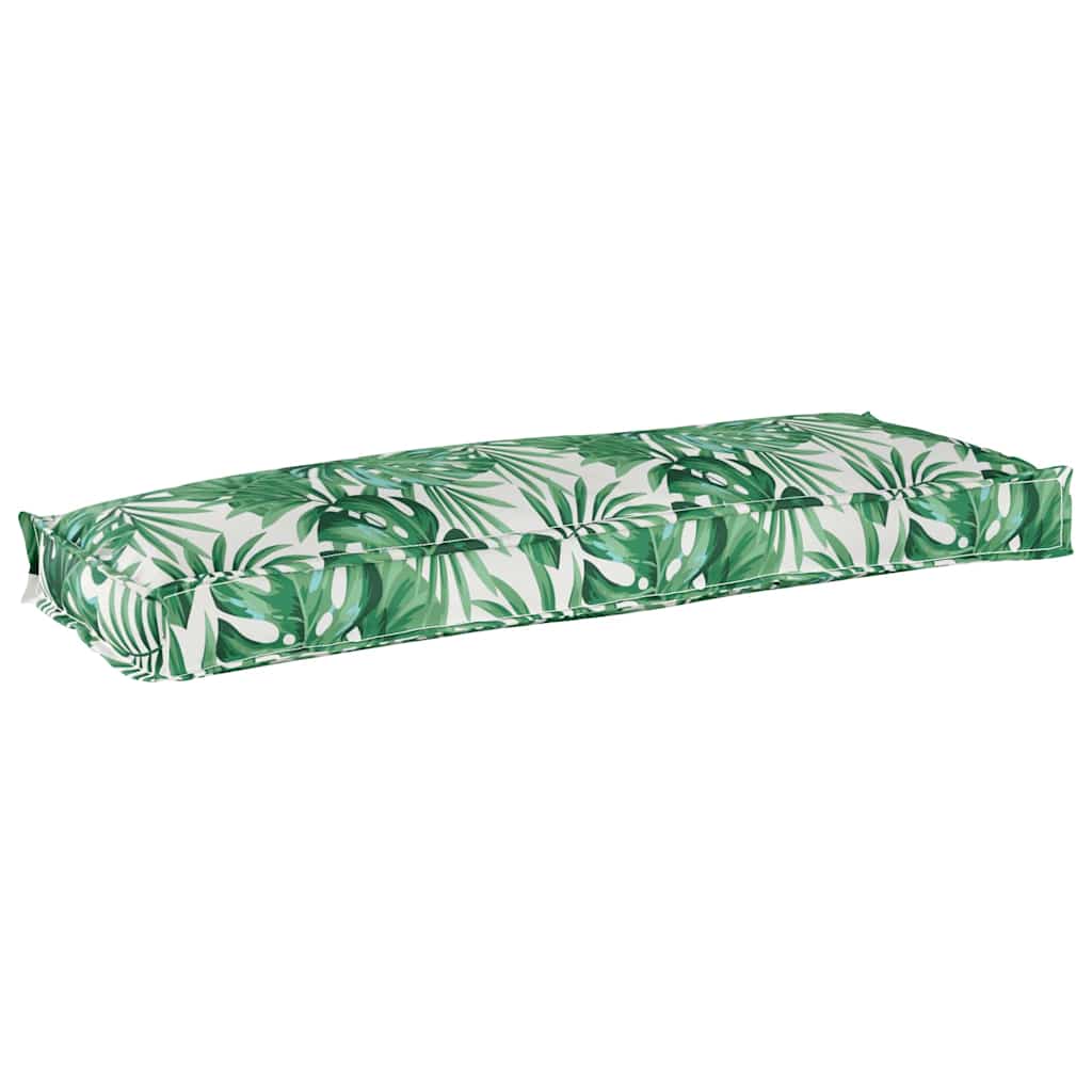 vidaXL Palettenkissen für Bank Floral Blattmuster 110 x 40 x 8 cm