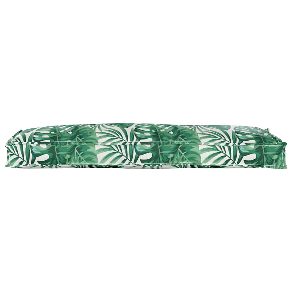 vidaXL Palettenkissen für Bank Floral Blattmuster 110 x 40 x 8 cm