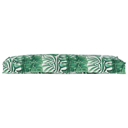 vidaXL Palettenkissen für Bank Floral Blattmuster 110 x 40 x 8 cm