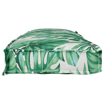 vidaXL Palettenkissen für Bank Floral Blattmuster 110 x 40 x 8 cm
