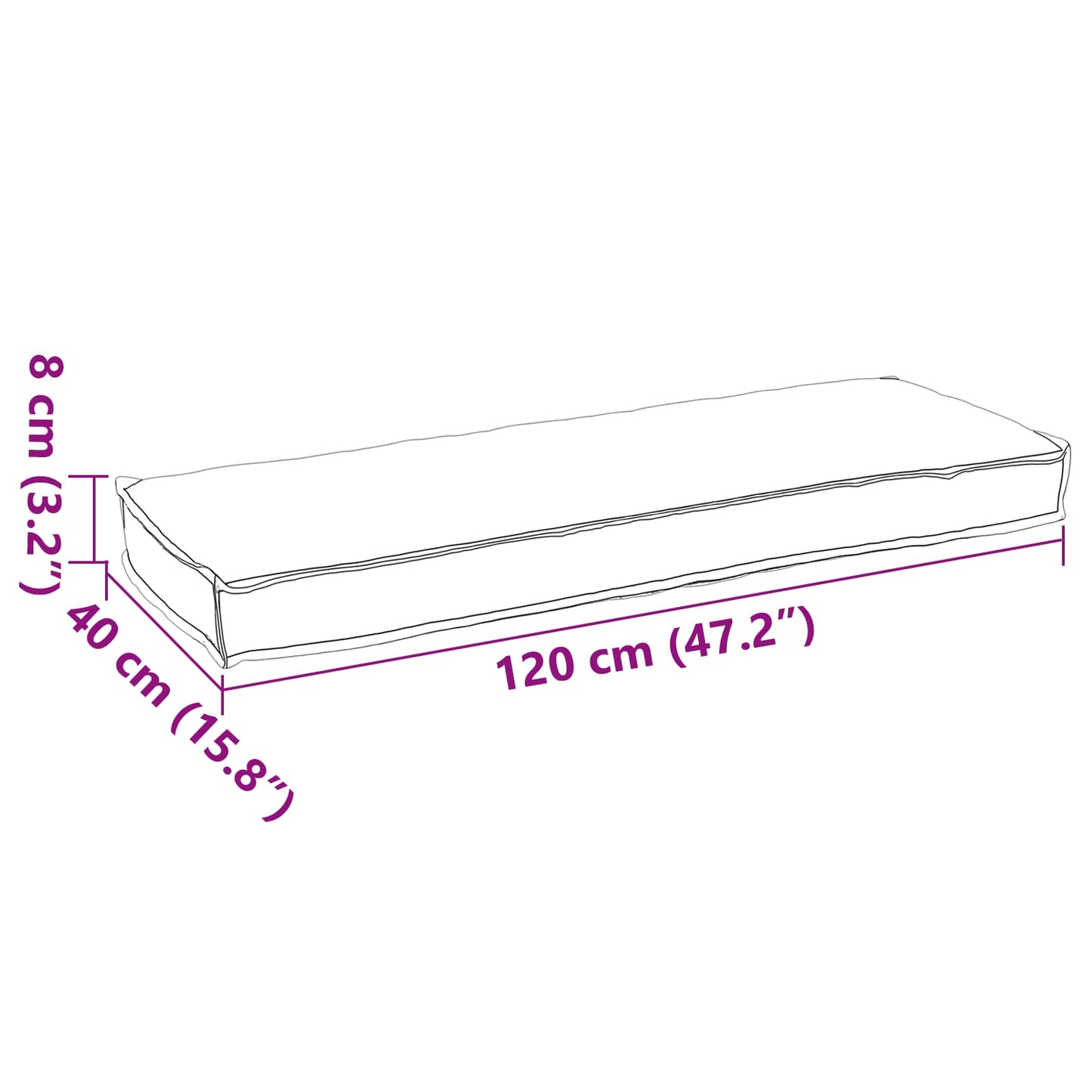 Kissen Blatt Blattmuster 120 x 40 x 8 cm Oxford-Stoff