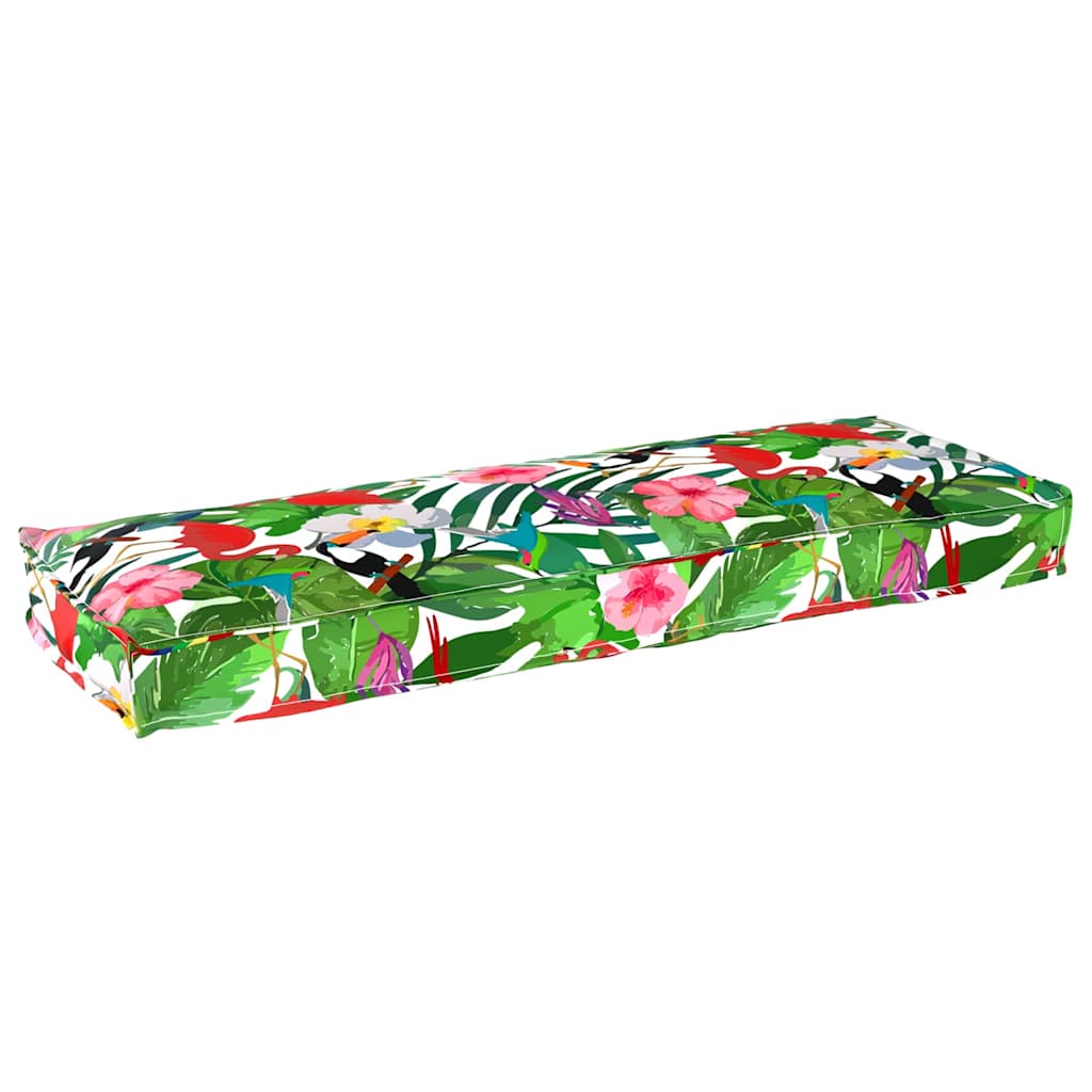 vidaXL Coussin de palette pour banc multicolore 120 x 40 x 8 cm Tissu Oxford