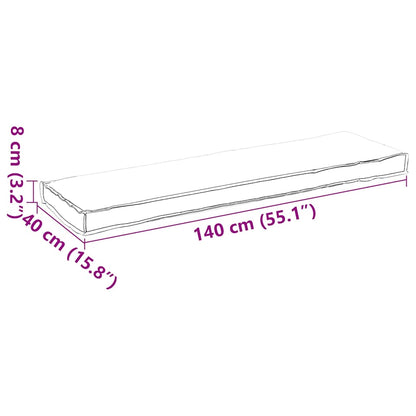 Kissen Creme 140 x 40 x 8 cm Oxford-Stoff