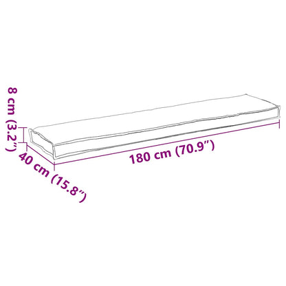 Palettenkissen Grau 180 x 40 x 8 cm Oxford-Stoff