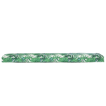 vidaXL Palettenkissen Grünes Blattmuster 180 x 40 x 8 cm Oxford-Stoff