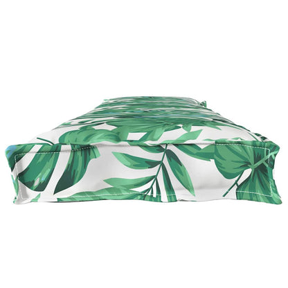 vidaXL Palettenkissen Grünes Blattmuster 180 x 40 x 8 cm Oxford-Stoff