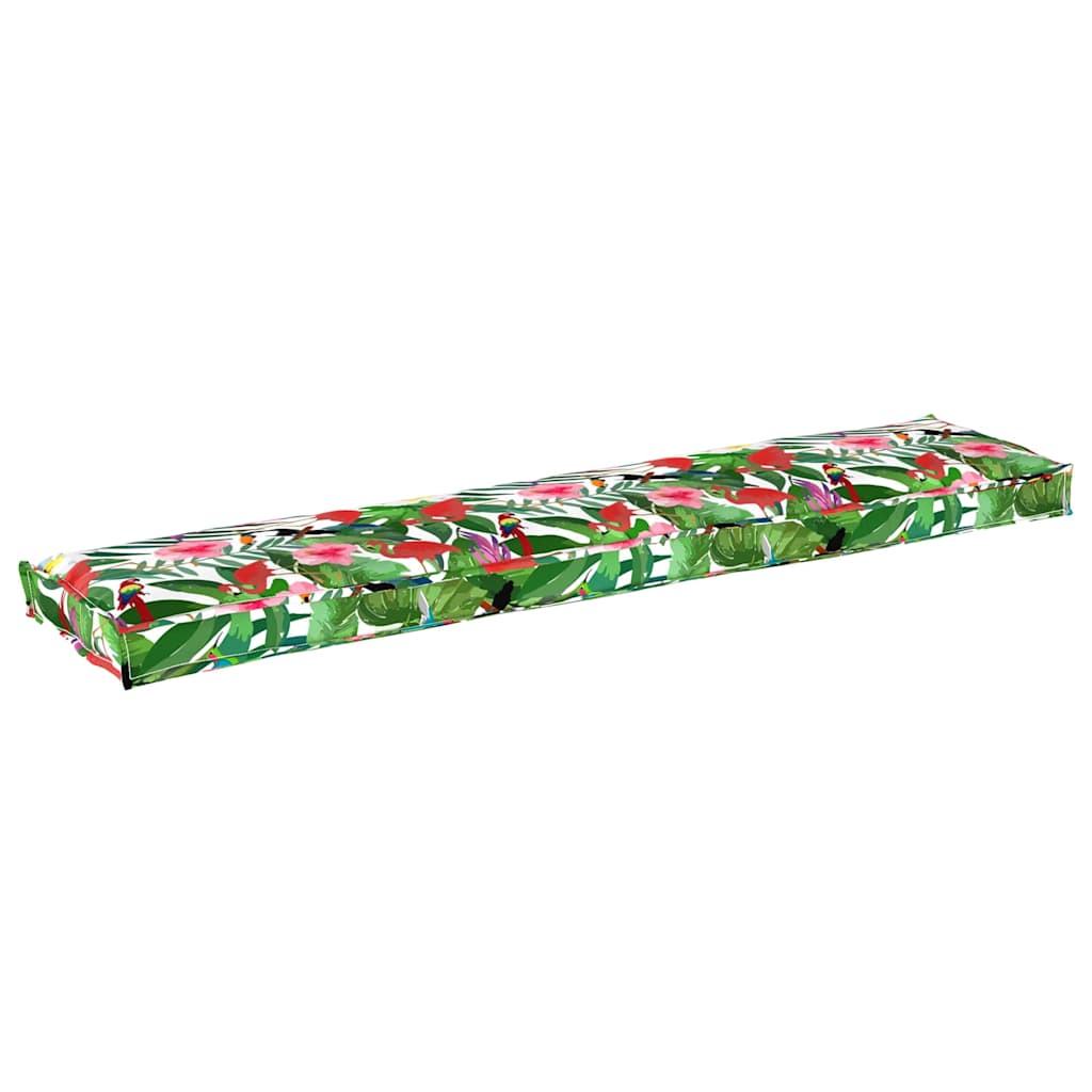 vidaXL Coussin de palette jungle tropicale florale 180 x 40 x 8 cm