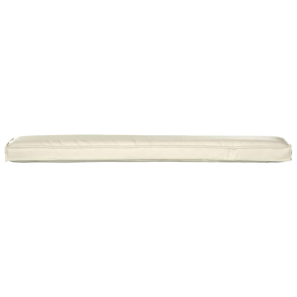 vidaXL Coussins de palette Crème 200 x 40 x 8 cm Tissu Oxford