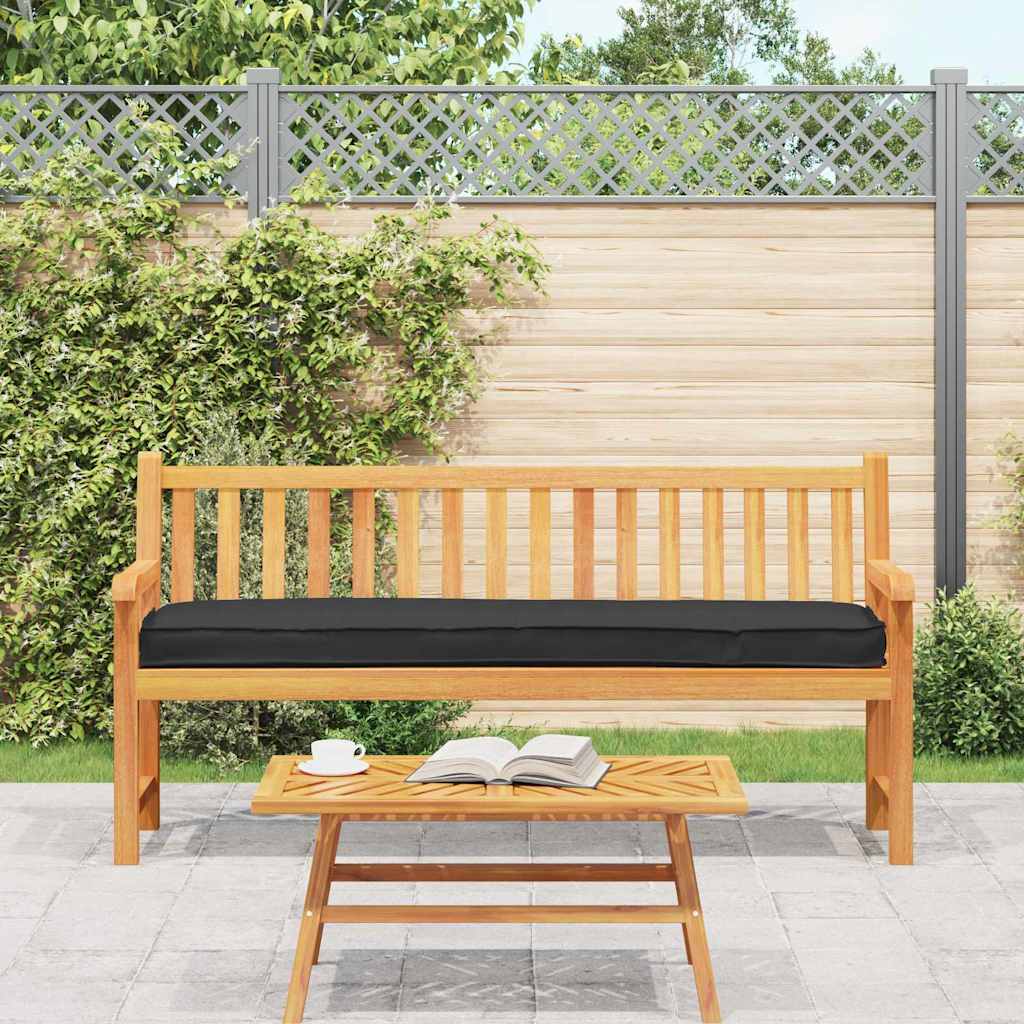 vidaXL Coussin de palette Noir 200 x 40 x 8 cm Tissu Oxford