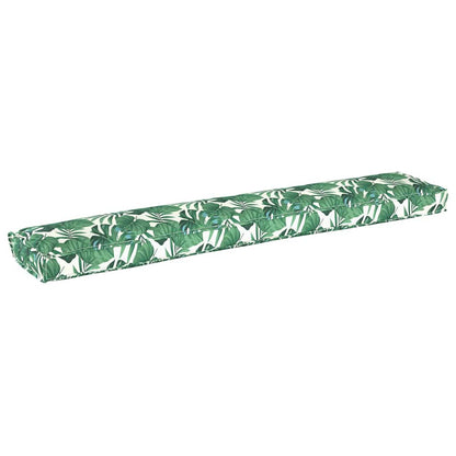 vidaXL Coussin de palette à motif feuilles florales 200 x 40 x 8 cm Tissu Oxford